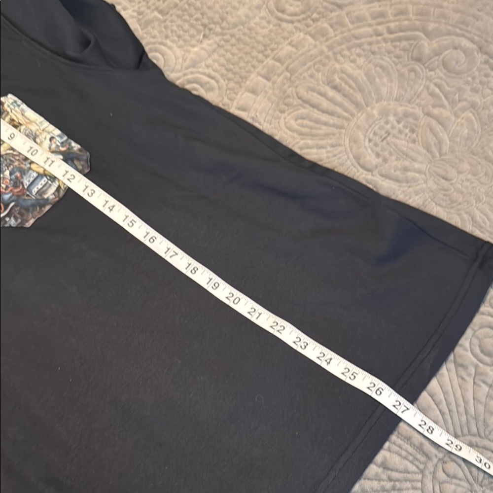 Classic Black Polo Shirt with Diego Rivera Mural Pocket - Picture 9 of 9